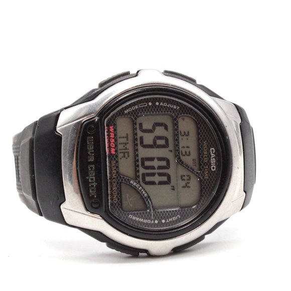 Vintage Casio Wave Receptor Digital Watch Mens World Time Digital Quartz - Picture 5 of 8